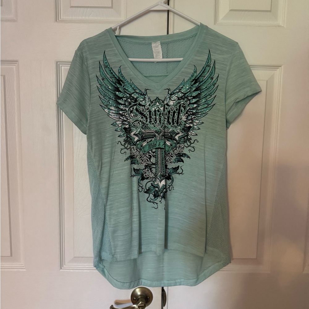 Sinful Green Graphic Relaxed Short Sleeve Tee